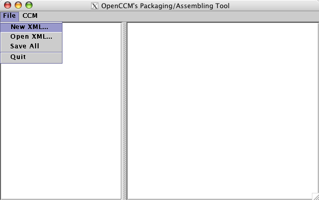 Packaging Tool editing the Dining Philosophers assembly descriptor