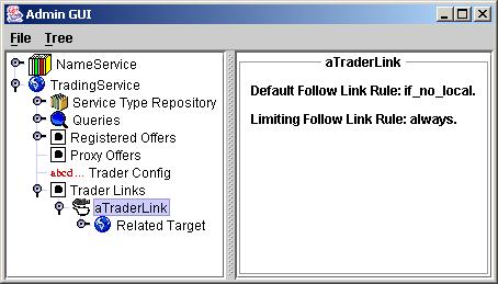 A Trader link in the OpenCCM console
